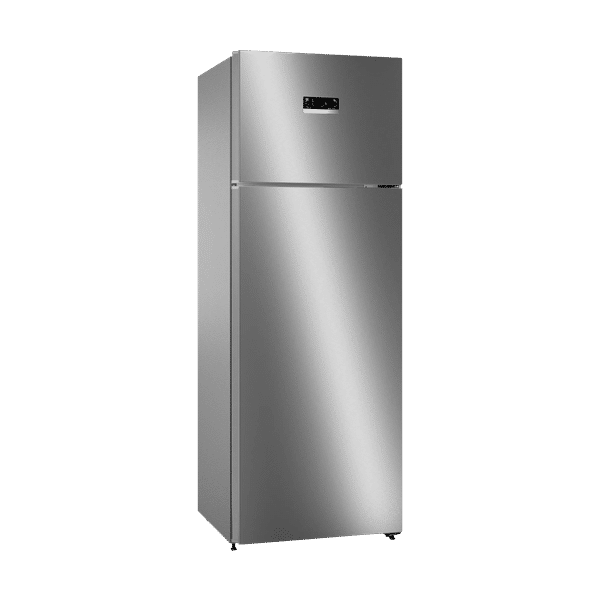 BOSCH Series 4 368 Litres 3 Star Frost Free Double Door Refrigerator (CTC39K03NI, Smoky Steel)_1