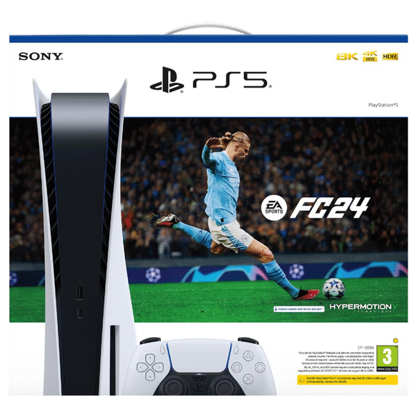 SONY Playstation 5 (50668787, White) with FC 24 Bundle_1