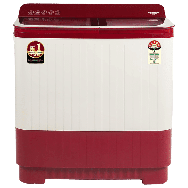 Panasonic 12 kg 5 Star Semi Automatic Washing Machine with Active Foam System (H6, NA-W120H6RRB, Red)_1