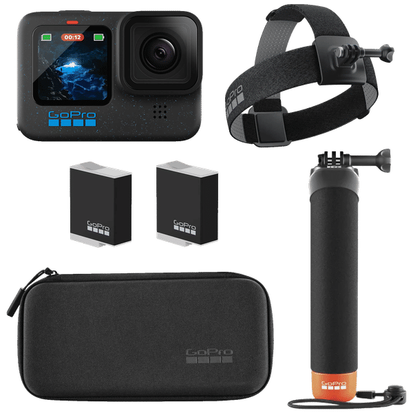 GoPro HERO12 Holiday Bundle 5.3K and 27MP 240 FPS Waterproof Action Camera with HyperSmooth 6.0 Technology (Black)_1