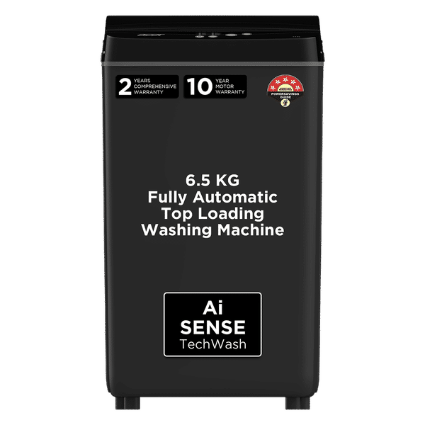 acer 6.5 kg 5 Star Fully Automatic Top Load Washing Machine (Halo Wash, AR65FATLP0GT, AiSense, Grey)_1