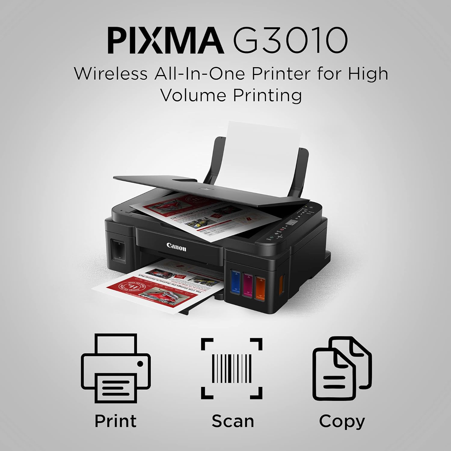 Buy Canon Pixma G3010 Wireless Color All-in-One Ink Tank Printer (4800 ...