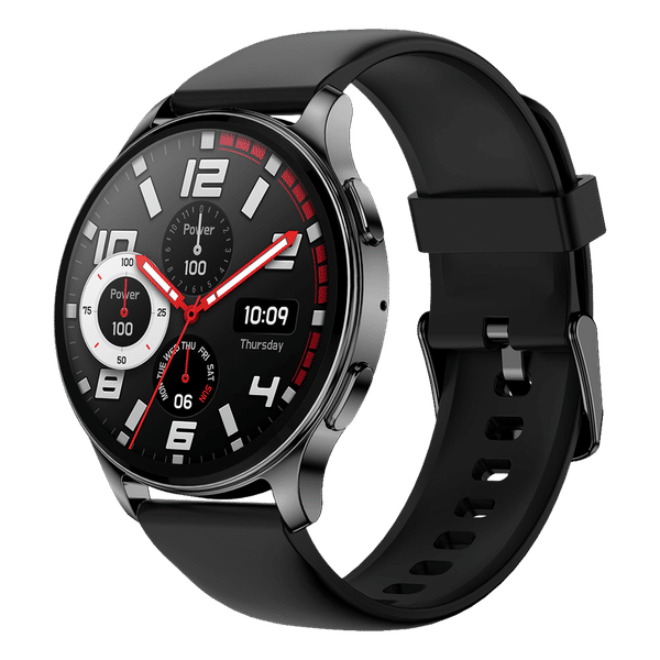 amazfit Pop 3R Smartwatch with Bluetooth Calling (36.32mm AMOLED Display, IP68 Water Resistant, Black Strap)_1