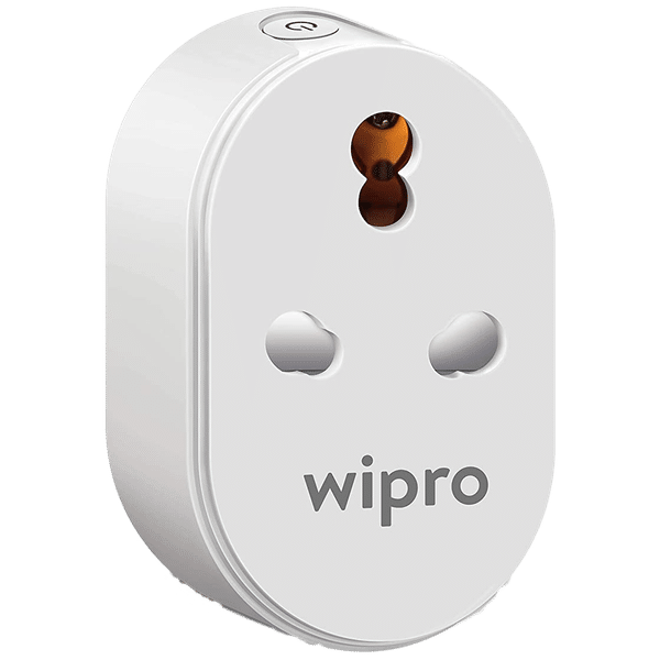 wipro Alexa and Google Assistant-Supported Smart Plug For Air Conditioners, Microwave Ovens and Geysers (Energy Monitoring, DSP1160, White)_1
