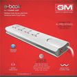 GM E-Book 10 Amps 4 Sockets Spike Guard With Single Switch (2 Meters, Child Safety Shutter, 3060, White)_2