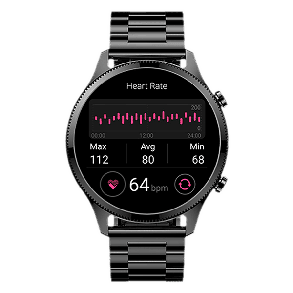 noise NoiseFit Halo Plus Smartwatch with Bluetooth Calling (37.08mm AMOLED Display, IP68 Water Resistant, Elite Black Strap)_1
