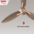USHA Bloom Daffodil 125cm 3 Blades Ceiling Fan (With Copper Motor, Golden and Brown)_4