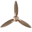 USHA Bloom Daffodil 125cm 3 Blades Ceiling Fan (With Copper Motor, Golden and Brown)_1