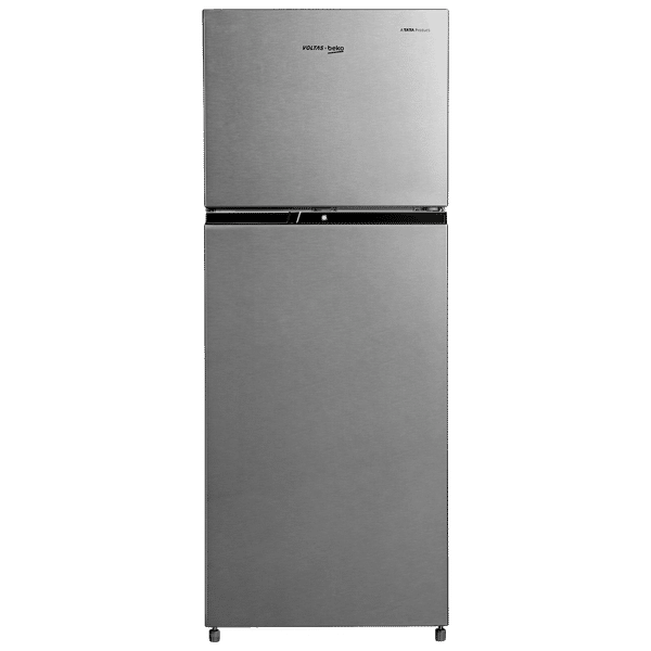 VOLTAS beko 228 Litres 2 Star Frost Free Double Door Refrigerator with Reciprocating Compressor (RFF265D/W0XIR0I000, Brushed Silver)_1