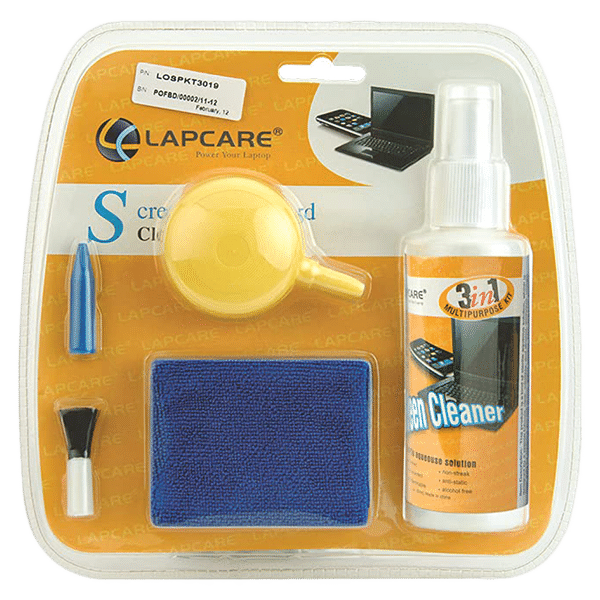 LAPCARE 5 in1 Cleaning Kit For Laptop, Desktop, Monitor and Mobile (Alcohol Free, Yellow)_1