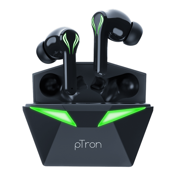 pTron Basspods Quest TWS Earbuds with Passive Noise Cancellation (IPX4 Water Resistant, 13mm Dynamic Drivers, Black)_1