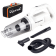 BERGMANN Vector 120W 2-in-1 Cordless Car Vacuum Cleaner with Built-in LED Light (6000 mAh Battery, White)_1