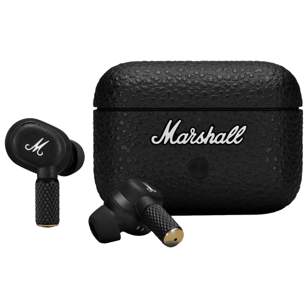 Marshall MOTIF II TWS Earbuds with Active Noise Cancellation (IPX5 Water Resistant, Wireless Charging, Black)_1