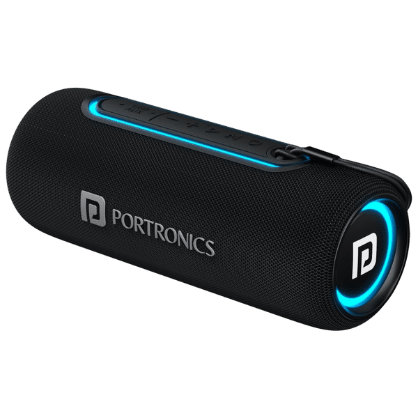 PORTRONICS Resound 2 15W Portable Bluetooth Speaker (IPX5 Water Resistant, 5 Hours Playtime, Black)_1