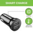 ultraprolink Mach12 12 Watts/2.4 Amps 2 USB Ports Type C Car Charging Adapter with Cable (Smart Charge, UM1144C, Black)_3