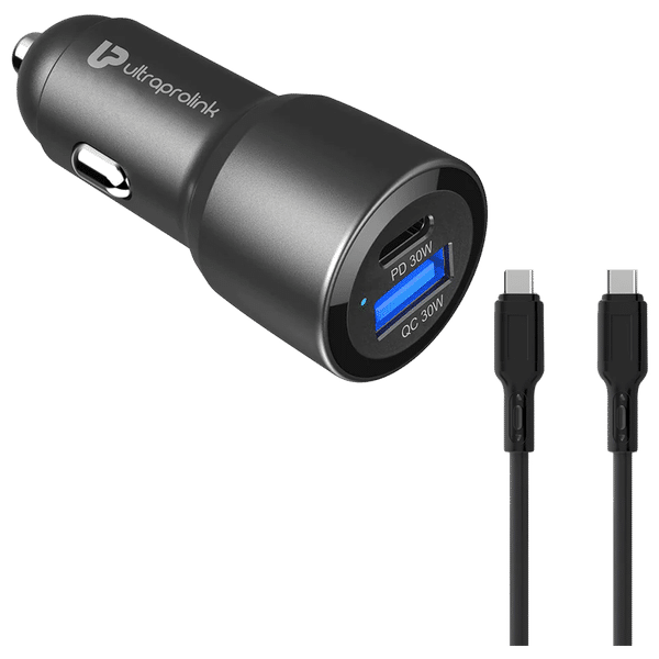 ultraprolink Mach 60 60 Watts 2 USB Ports Car Charging Adapter (Smart IC Technology, UM1158, Black)_1