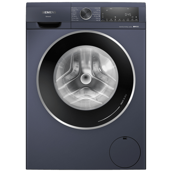 SIEMENS 10.5 kg/6 kg Fully Automatic Front Load Washer Dryer Combo (Multiple Water Protection, WNE4A2UPIN, Dark Blue)_1