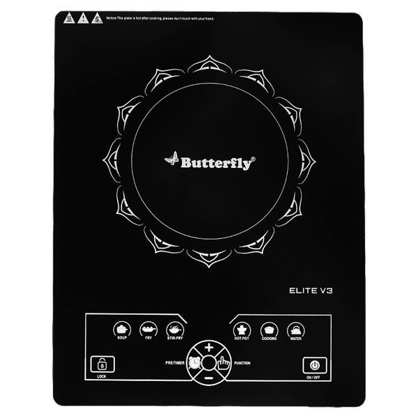 Butterfly Elite V3 2200W Single Induction Cooktop with 6 Cooking Menus_1