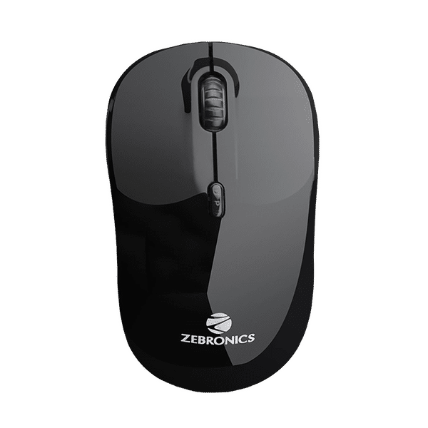 ZEBRONICS Zeb-Shine Wireless Optical Mouse (1600 DPI Adjustable, Smart Energy Saving Mode, Black)_1