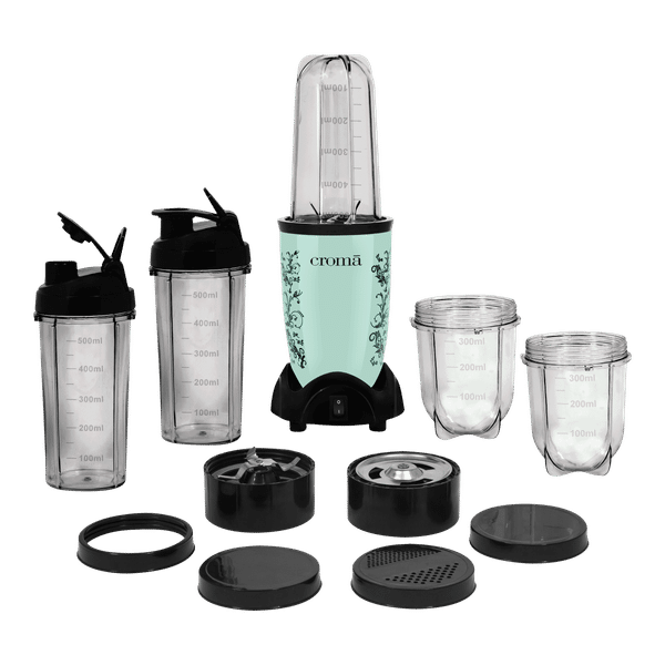 Croma Personal 400 Watt 5 Jars Blender (21500 RPM, Overload Protection, Teal Green)_1