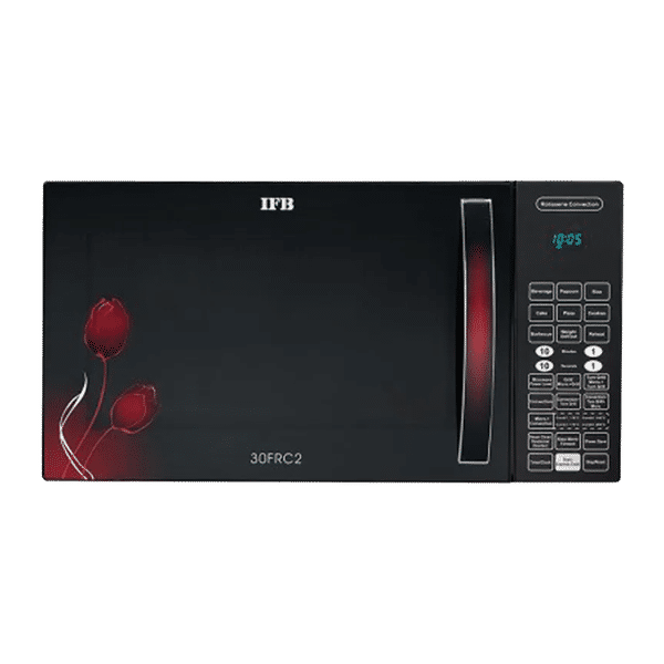 IFB 30FRC2 30L Convection Microwave Oven with 101 Autocook Menus (Black Floral)_1