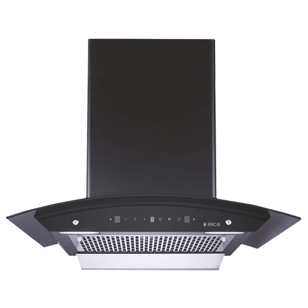 elica WDFL 606 HAC MS NERO 60cm 1200m3/hr Ducted Auto Clean Wall Mounted Chimney with Touch Control Panel (Black)_1