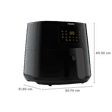 PHILIPS 6.2L 2000 Watt Digital Air Fryer with Rapid Air Technology (Black & Dark Silver)_2