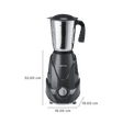 Lifelong Infinia 500 Watt 3 Jars Mixer Grinder (Overload Protection, Grey)_3