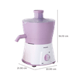 Philips Viva Collection 600 Watt 3 Jars Juicer Mixer Grinder (20000 RPM, Overload Protection, White & Lilac)_3