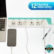 Croma 6 Amps 5 Sockets Surge Protector With Individual Switch (2 Meters, 2 USB Port, CRCP1002, Blue)_3