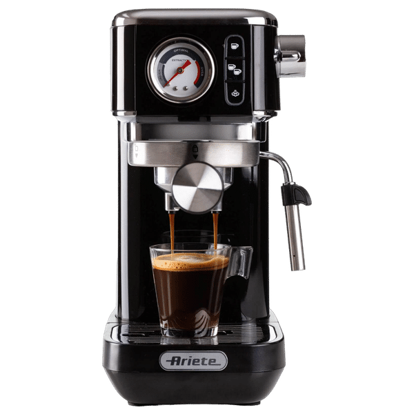 Ariete Slim Moderna 1300 Watt Automatic Espresso Coffee Maker with Reusable Filter (Black)_1