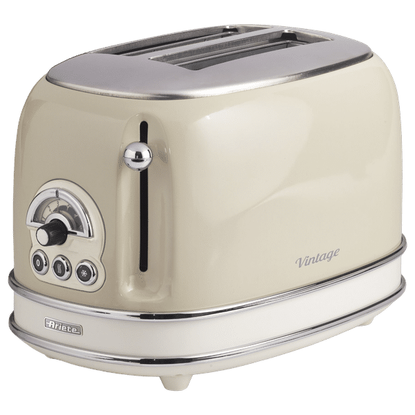 Ariete Vintage 810W 2 Slice Pop-Up Toaster with 6 Different Toasting Levels (Beige)_1