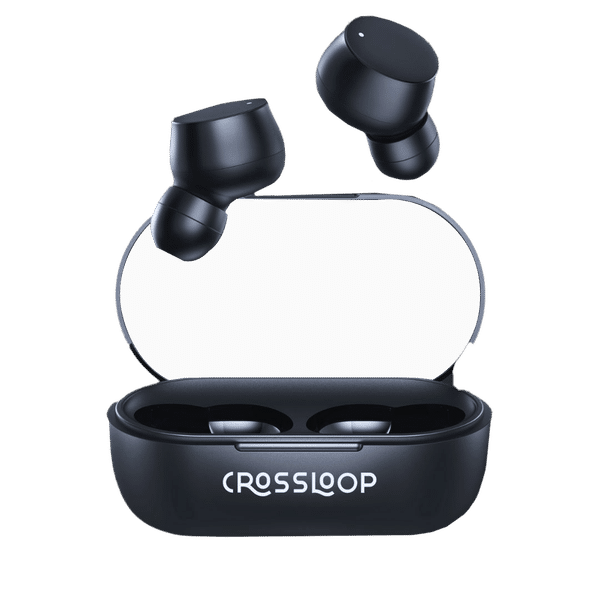 CROSSLOOP Bliss Podz Gen 421 TWS Earbuds (IPX3 Sweat Resistant, Auto Pairing, Black)_1