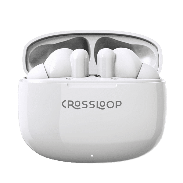 CROSSLOOP Freedom Podz TWS Earbuds with No Noise Cancellation (10mm Driver, White)_1