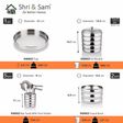 Shri & Sam Bar Set for Refrigerator (Dishwasher Safe, Silver)_2