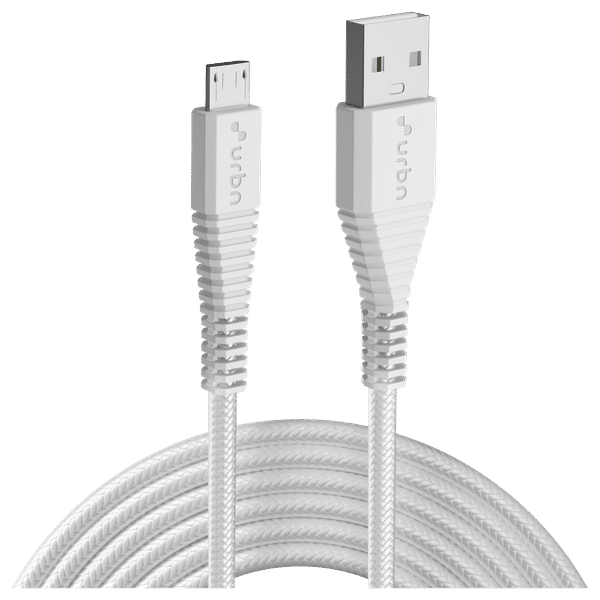 urbn Type A to Micro USB Type B 4.95 Feet (1.5 M) Cable (Tangle-free Design, White)_1