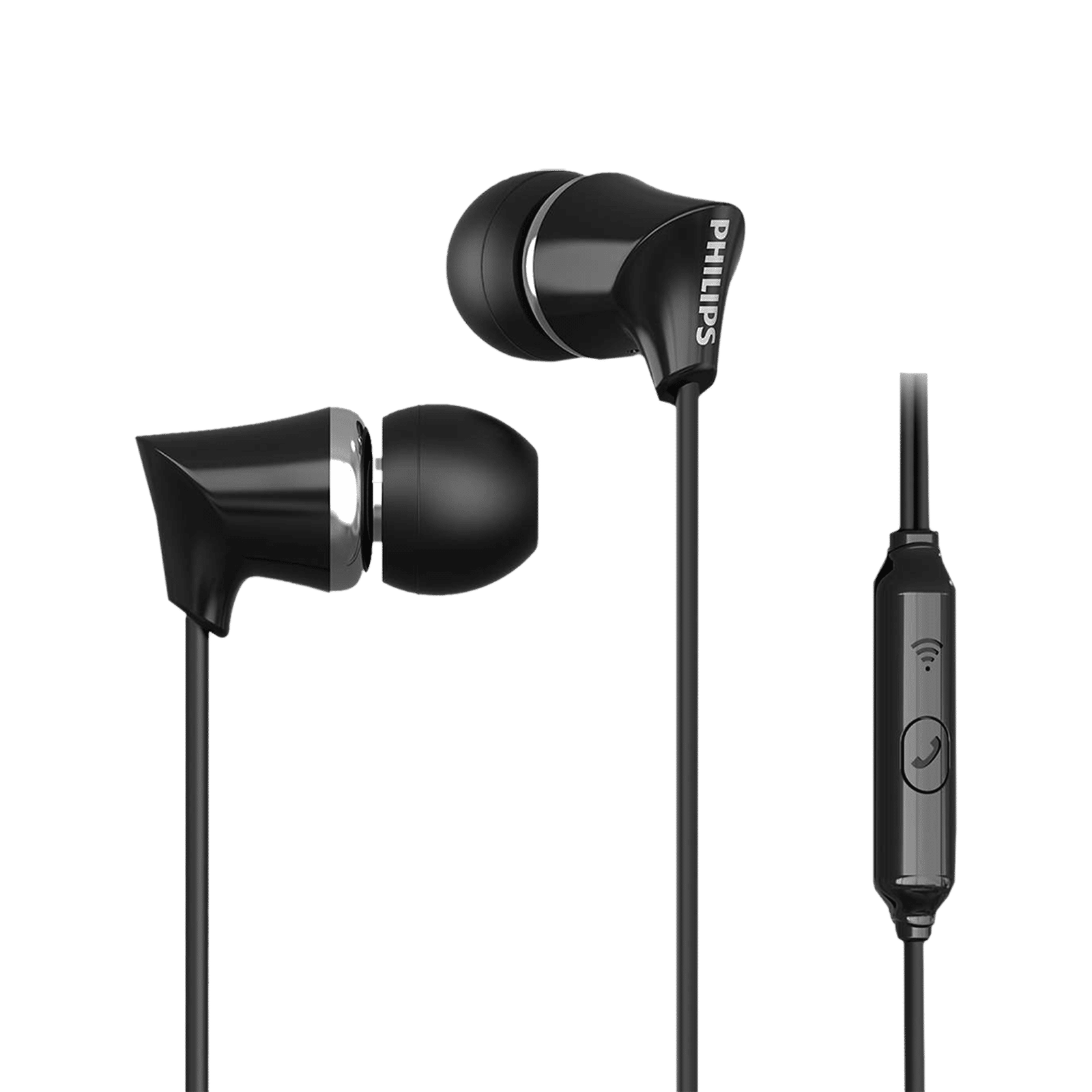 PHILIPS TAE1136BK/94 Wired Earphone with Mic (In Ear, Black)