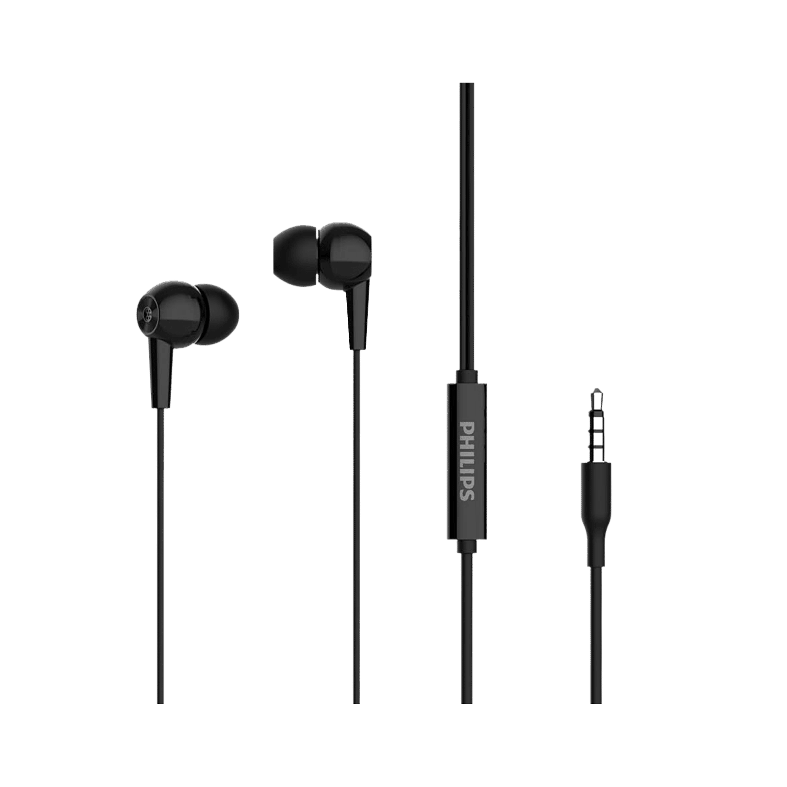 PHILIPS TAE1107BK/94 Wired Earphone with Mic (In Ear, Black)