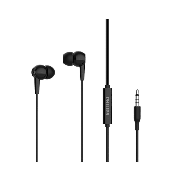 PHILIPS TAE1107BK/94 Wired Earphone with Mic (In Ear, Black)_1