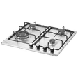 KAFF NE 4B 60 SS 4 Burner Automatic Hob (Matt Enameled Pan Support, Silver)_1