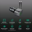 ultraprolink Mach 38W Type A & Type C 2-Port Car Charger (Type C to Type C Cable, Qualcomm Quick Charge 3.0, Black)_2