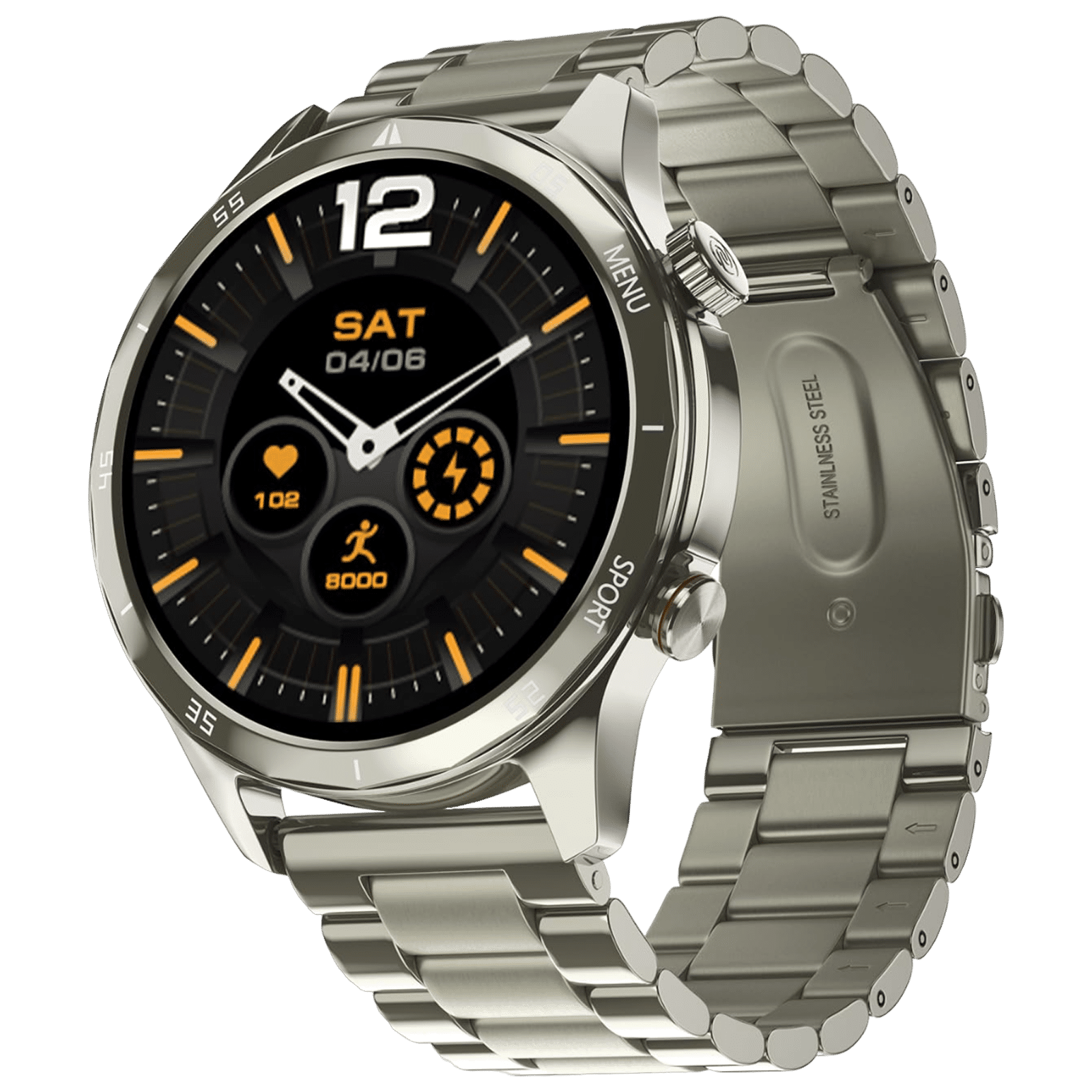 Buy boAt Storm Pro Call Smartwatch with Bluetooth Calling (45.2mm AMOLED  Display, IP68 Water Resistant, Cherry Blossom Strap) Online - Croma