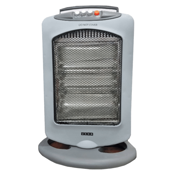 USHA 1200 Watts Halogen Room Heater (Over Heat Protection, HH4003, Silver)_1