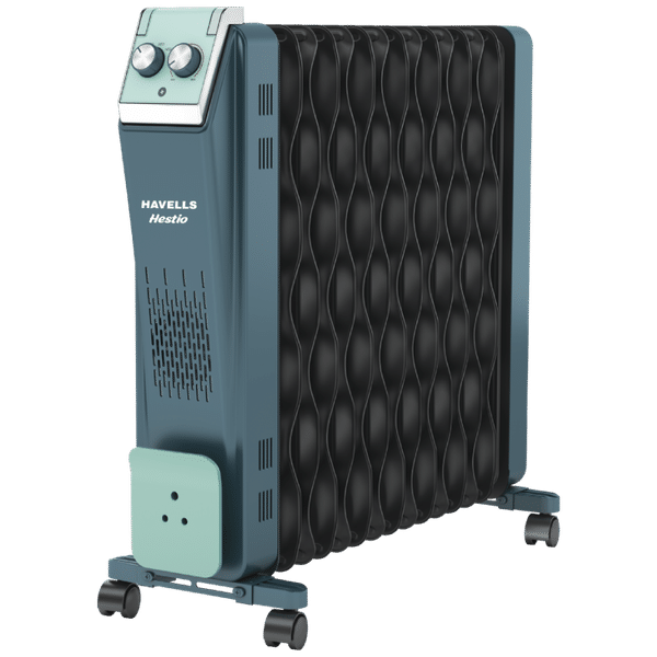 HAVELLS Hestio 15 Wave fin 2900 Watts PTC Fan Oil Filled Room Heater (Multi Directional Heating, GHROFCTN290, Dark Slate Cyan Grey)_1