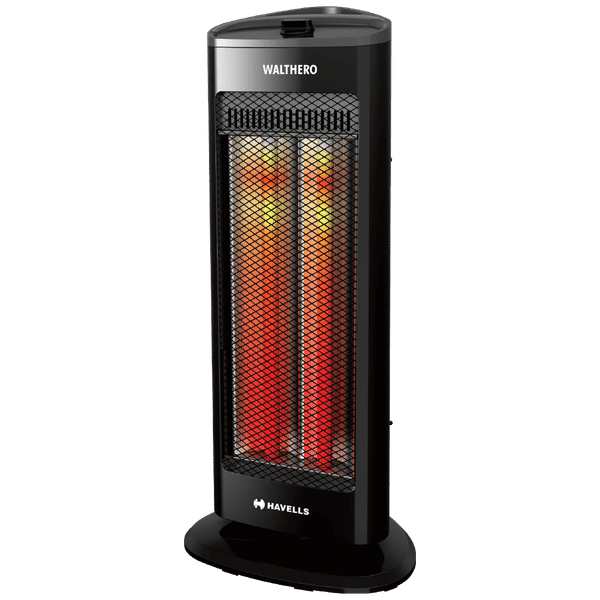 HAVELLS Walthero Carbon 1000 Watts Heating Tubes Room Heater (Oscillation Function, GHRGHBWK100, Black)_1