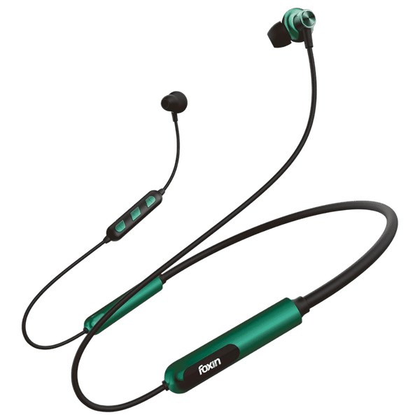Foxin FoxBeat 210 Neckband with Environmental Noise Cancellation (IPX4 Waterproof, ASAP Charge Technology, Jade Green)_1