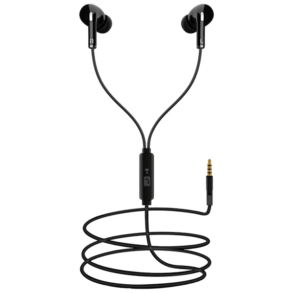 Foxin BASS PRO B6 Wired Earphone with Mic (In Ear, Black)_1