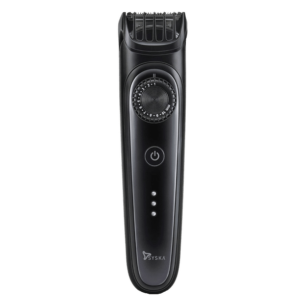 SYSKA BeardPro Rechargeable Corded & Cordless Dry Trimmer for Beard & Moustache with 40 Length Settings for Men (120min Runtime, IPX7 Washable Body, Black)_1