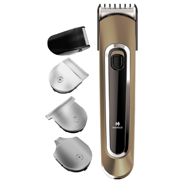 HAVELLS GS6451 4-in-1 Rechargeable Corded & Cordless Grooming Kit for Hair & Beard for Men (90min Runtime, Fast Charging, Brown)_1