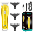 VGR V-955 Rechargeable Corded & Cordless Wet & Dry Trimmer for Hair Clipping, Beard, Moustache & Body Grooming with 3 Length Settings for Men (100min Runtime, LED Indicator, Gold)_1